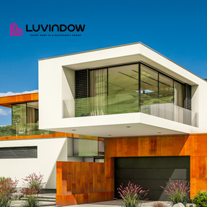 Luvindow New Arrival Aluminum Alloy Window House Window Frame Hurricane Impact Frameless Minimal Slim Frame Windows