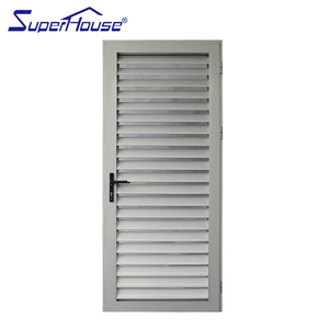 Modern Entry Jalousie Doors & Windows Aluminum Alloy Frame Louvered Design