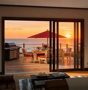 Sliding Doors with Soundproof Double Glazed Tempered Glass