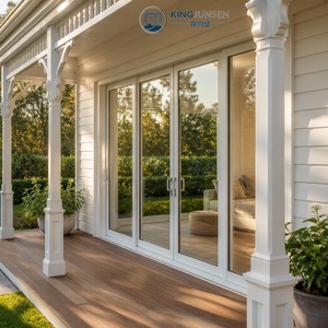 AS2047 Pearl White Aluminum Double Glazed Sliding Door
