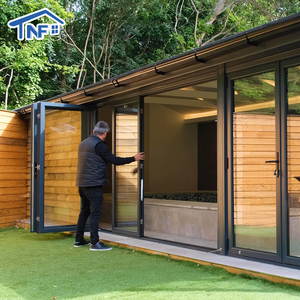 Modern Panoramic Sliding Folding Patio Door with Internal Lockable Aluminum Bifold