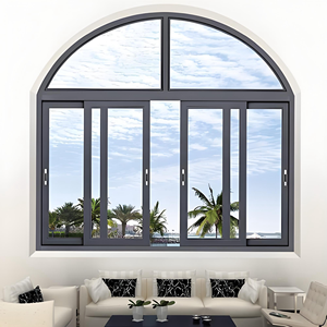 Modern Aluminum Sliding Glass Window with Roller Blind