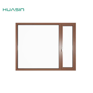 Huasin Modern Canada Standard 2026 Dustproof Waterproof Custom Aluminum Clad Wood Outdoor Exterior Doors Sound Insulation Level