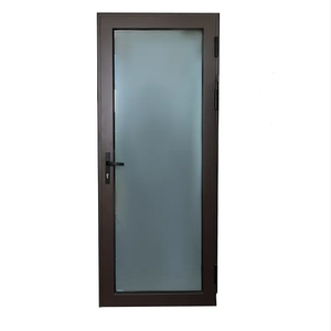 RG50 Casement Door Soundproofing Double Tempered Glass Aluminum Doors Slim Open Door For Home