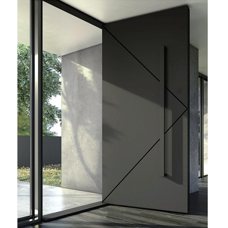 Customized Large Steel & Wooden Pivot Entrance Door
