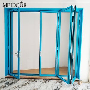 Aluminium Tempered Glass Bi-Folding Windows Horizontal Folding Window