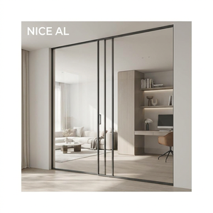 Luxury Interior Slim Edge Glass Sliding Door Hidden Track