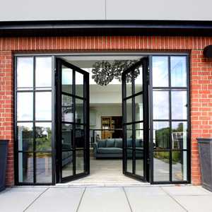 Apro American Hot Sale Exterior Modern Door Double Glazed Glass Front French Doors Aluminium