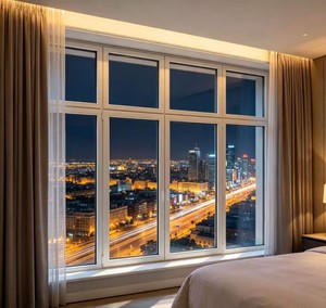 Modern Aluminum Casement Window with Mosquito Net
