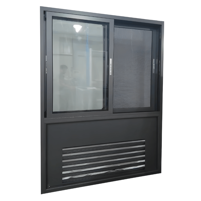 Hotel Aluminum PTAC Sliding Window Unit With Louver Commercial