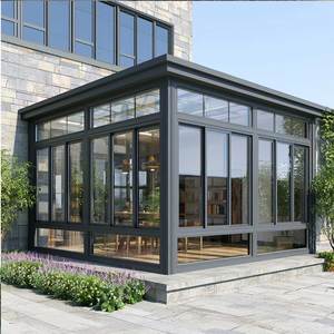 XIYATECH American Style Modern Aluminum Frame Bay Window Double Glass Residential House