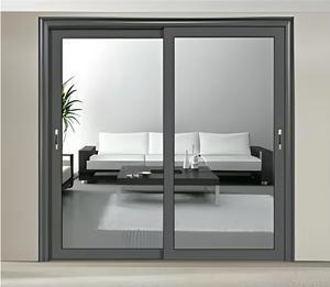 RG93.6 Wholesale Double Folding Glass Door Aluminum Frame Glass Patio Doors Balcony Kitchen Sliding Doors