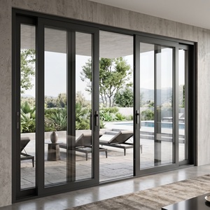 Sliding Doors in Aluminum Alloy Frame with Soundproof Double Glazed Tempered Glass for Hotel Balcony Noise Reduction