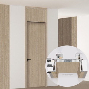 Custom Titanium Aluminum Honeycomb Interior Swing Door, Full Aluminum Tall Door With Top Transom All Aluminum Bedroom Door