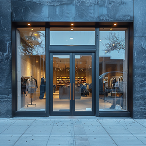 Store Front Door Factory Price Commercial Sliding System