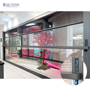 Electric Vertical Aluminium Accordion Glass Windows