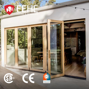 Eehe Home Bi-Folding Interior Glass Doors Narrow Edge Glazed Folding Doors
