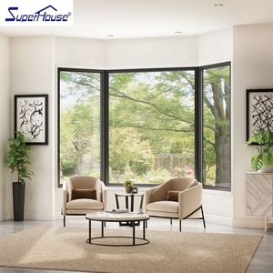 Modern Villa House Window Customized Frame Color Size Large Corner Panel Aluminium Fixed Picture Glass Window