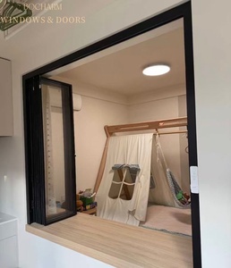 Horizontal Frameless Slim Aluminum Folding Corner Window