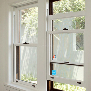 AMJ Custom High Quality Black NFRC Thermal Aluminum Triple Glaze Vertical Double-hung Window