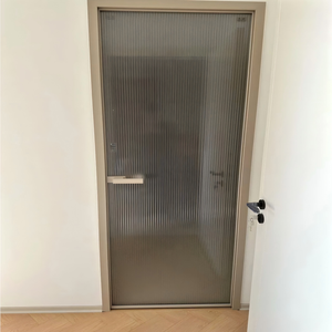 Interior Aluminum Glass Swing Door Soundproof Bedroom Door Tempered Glass Quiet Door Custom Size Color