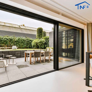 Modern Glass Sliding Door Soundproof Slim Frame Tempered Glass