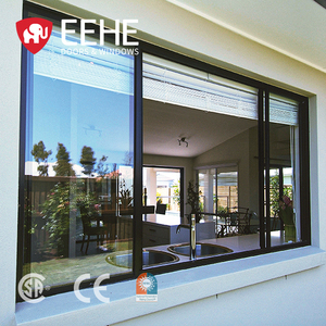 Mobile Home Simple Aluminum Double Glazed Sliding Window Aluminum Mirror Glass Triple Track Screen