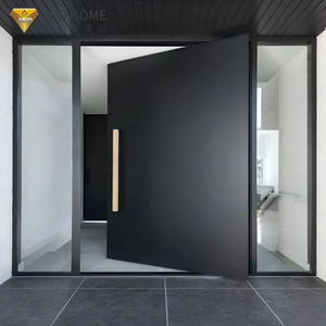 Aluminum Alloy Pivot Door with Concealed Hinge Mechanism - Anti-Impact External Pivot Entrance Door for Home and Hotel