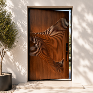 Luxury Full Aluminum Swing Entry Door With Thermal Insulation And Custom Size For Modern Apartment And High-End Residential Use