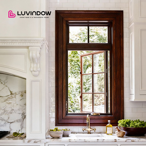 Wholesale Traditional Custom Aluminum Wooden Window Frames Design Tripple Glazed Wood Windows
