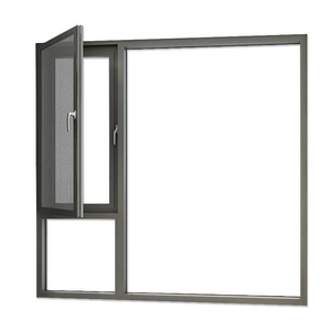 Custom Matte Grey Black Horizontal Sliding Windows Clear Glass Powder Coated Aluminum