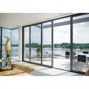 Advanced Modern Aluminum Door Sliding Tinted Glass Patio & Bi-Fold Storefront