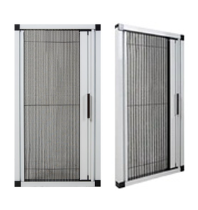 Anti Mosquito Bug Retractable Plisse Net Window Aluminum Alloy Frame Pleated Insect Screen Door Folding Sliding Screen Door