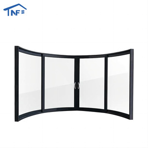 Florida Office Glass Curved Sliding Door Impact Resistant