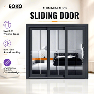 Thermal Break Aluminum Sliding Patio Door U-Value 1.2