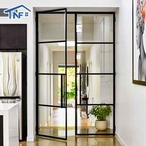 Modern Style NF Aluminum Double Panels French Glass Door