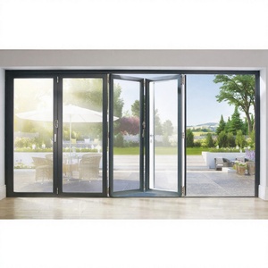 House Use Design High Quality Modern Aluminum Alloy Folding Door Soundproof Balcony Bifolding Glass Door
