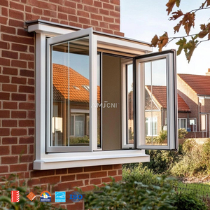 AMJ NFRC Certified USA Soundproof Double Glazed Cheap Home Replacement windows Aluminum Impact Casement Window