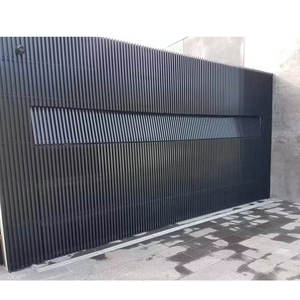 Modern Villa Luxury Black Electric Auto Smart Aluminum Automatic Grille Modern Insulated Garage Door for House