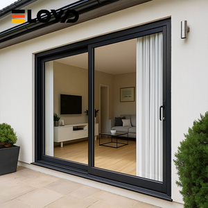 Modern Aluminum Alloy Glass Patio Sliding Door Waterproof Insulation