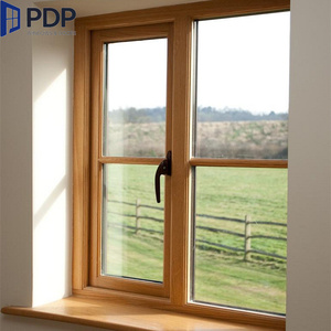 Premium Solid Wood Aluminum Clad Windows Multi-Chamber Frame Triple Glazed
