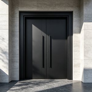 Double Entry Door Double-Open Swing Design Bulletproof Aluminum Entry Door for Villas Apartments & Hotels