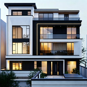 Architectural Aluminum Windows and Doors Luxury Villa Project One Stop Solution Thermal Break Glazing Custom OEM Factory