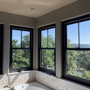 Factory Custom Size Durable Modern Waterproof Aluminum Vertical Sliding Double Hung Windows