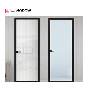 Modern Design Foshan Aluminium Security Glass Swing Door Australian Standard Bathroom Door Solid Wood Finished For Hotels