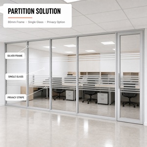 80mm Curved Aluminum Frame Partition Wall