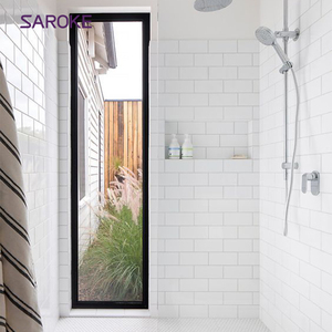 1.5 X1.5 6x8 Triple Pane Bathroom Rectangular Glazed Glass Aluminum Fixed windows