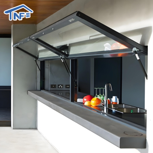 Aluminium Gas Strut Pass Through windows Push Out Flip Out windows Double Glazed Awning Window