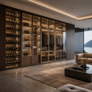 Italian Style Luxury Aluminum Frame Door Wardrobe Door
