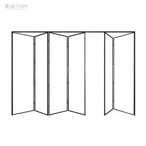 Fuson Latest Design Bi-Fold Doors Waterproof Puertas Abatibles Aluminum Frame Folding Doors